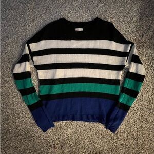 Striped Sweater🖤🩵💚